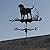 3D Animal Metal Weather Vane, Roof Weather Vane Wind Direction Indicator Roof Decoration Accessories for Garden Patio Roof Decoration (Dog)