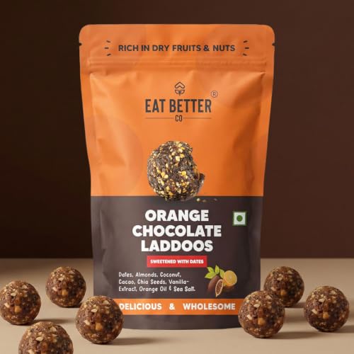 EAT BETTER CO - Orange & Chocolate Sugar-Free Laddoos | Energy-Bar Replacement | 95% Dry-Fruits | High Protein & Instant Energy - Super Save at ₹143 – Amazon