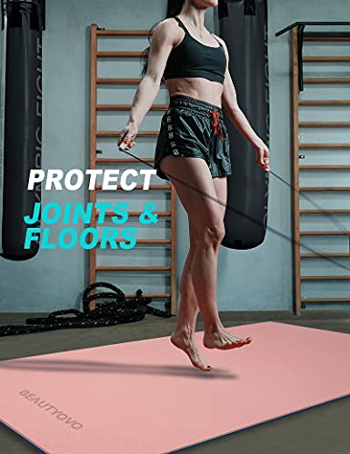 Extra Wide & Thick Yoga Mat - 72" x 32" x 1/3", Double-Sided Non Slip Yoga Mat with Strap, Professional TPE Yoga Mats for Women Men Kids, Large Exercise Mat for Yoga, Pilates and Home Workout - Thumbnail 6
