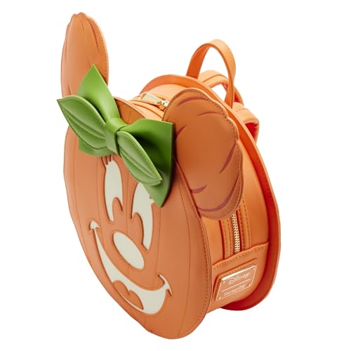 Loungefly Disney Glow FACE Minnie Pumpkin MINI Backpack2