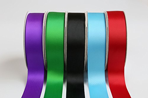 Ribbonitlux 1" Wide Double Face Satin Ribbon 25 Yards (250-Red）, Set For Gift Wrapping, Party Decor, Sewing Applications, Wedding And Craft #TOP3
