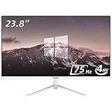 24 Inch Computer Monitor FHD 1920x1080 LED Screen, Prechen Business Frameless Gaming Display 75Hz PC Monitor, VA, 3000:1, HDMI, VGA, 4ms, VESA Mountable, Desktop Monitor for Office Work, White