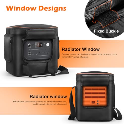 MRINCA Carrying Case Compatible with Jackery Explorer 2000 v2/700 Plus, Portable Power Station Storage Bag with Quick-Access Window & Ventilation for Camping, Hiking by MRINCA - Used condition - Image 6