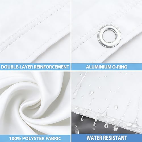 Protection UV extérieure : voile d'ombrage imperméable 2x9m blanc avec œillets - 6