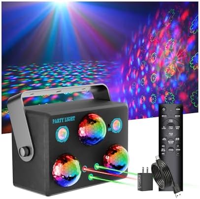 Disco Ball Party Lights,DJ Disco Lights,Sound Activated LED Stage Light Star Ocean Projector with Remote Control for Home Decoration Parties Gift Club Bar Festival Christmas Birthday Wedding