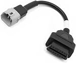 OBD2 OBDII Câble de diagnostic 6 Épinglez à 16 Adaptateur Pin Compatible avec Suzuki Motorcycle