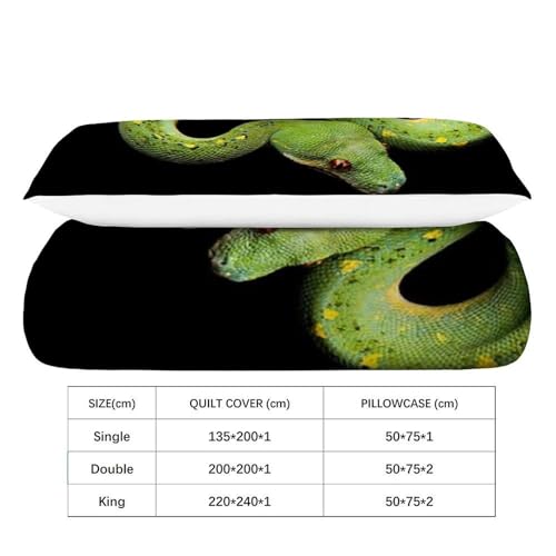 Housse de couette serpent relief 3D microfibre douce lit garçon - 4