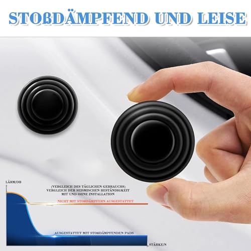 20 Stück Autotür Stoßdämpfe, Stoßdämpfer Und Schalldämpfer Autotür Dämpfer Dichtung Universal, für Tür Schock Dämpfung Abstandshalter, Autoteile
