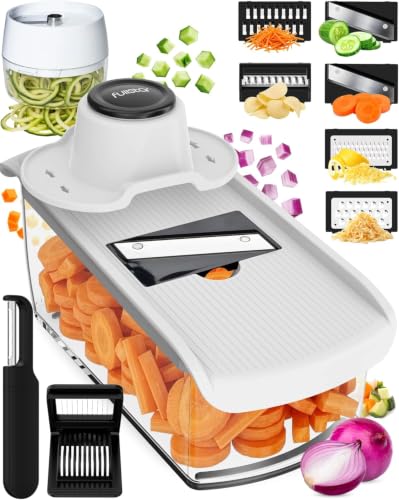 Fullstar Pro - Mandolina de Cocina, Rallador y Espiralizador 11-en-1