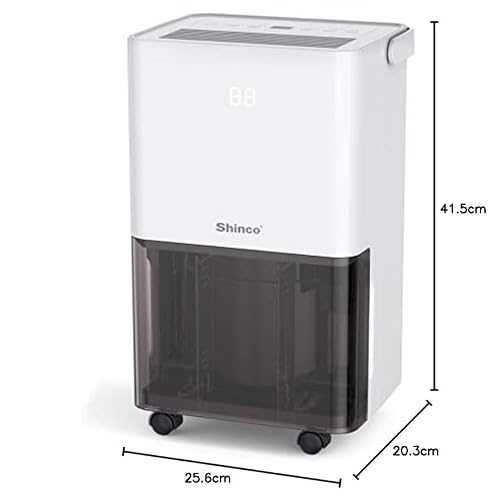 Miniatura 10 de Shinco Deshumidificador De Aire Silencioso 10l Día, Para Máximo De 15 , Función De Deshumidificación, Purificación, Secado De Ropa, Temporizador De 24 Horas, Tanque De Agua Transparente
