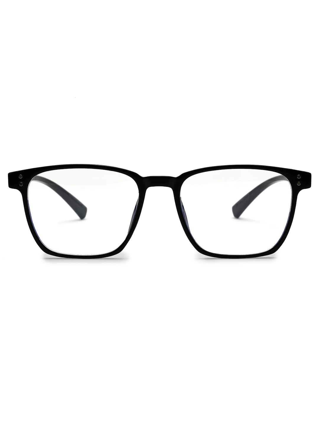 HASHTAG EYEWEAR Blue Light Blocking Glasses Square Eyeglasses for Eye Protection | Sunglasses For Men & Women | Eyeglasses For Computer Anti-blue & Anti eyestrain | Small (Black, Medium) 1