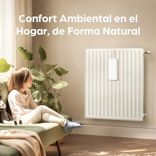 Praknu Humidificador para Radiador de Cerámica - 4 Piezas con Gancho Flexible para Colgar - Control de la Humedad - Ahorro de Energía - Liberación Eficaz de la Humedad - imagen 2