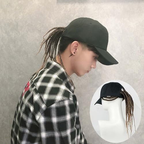 Gorra de béisbol con trenza y peluca miniatura 2