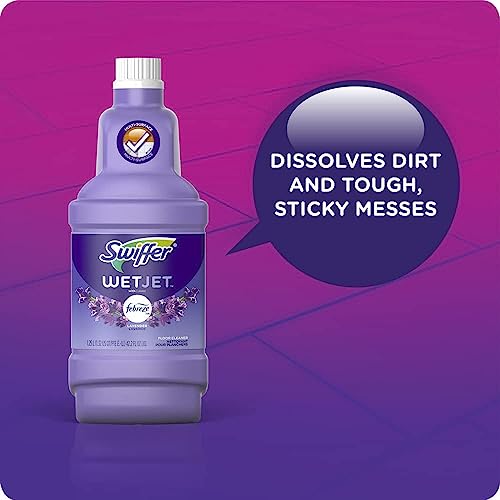 Image of Swiffer Floor Cleaner Solution Refill, Lavender, 42.2 Fl Oz, Pack of 4