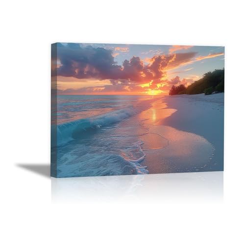 Peinture de paysage au coucher du soleil DunPei pour habiller un mur vide de chambre