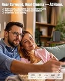 Hiwill-Audio 5.1.2ch Virtual Surround Sound System, 4 Surround Speakers, Home Theater Sound Bar for Smart TV, 400W Peak Power, Soundbar with Subwoofer Deep Bass, Works w/ARC/OPT/BT 5.3, HiPulse N512 - Image 4