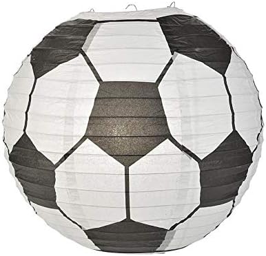 Quasimoon PaperLanternStore.com Decoración colgante de linterna de papel de fútbol