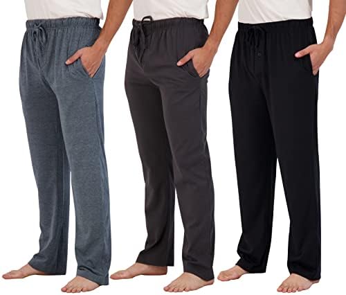 3 Pack: Mens Pajama Pants - Mens Knit 
