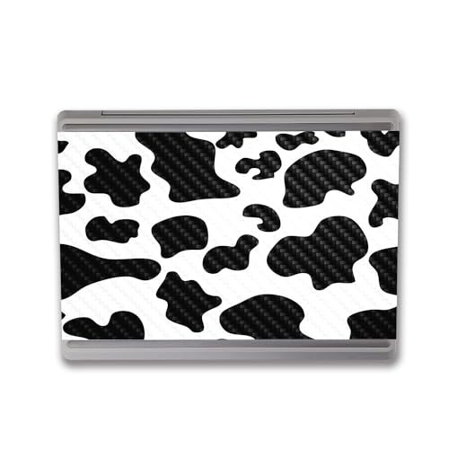 Image of MightySkins Carbon Fiber Skin Compatible with Microsoft Surface Laptop Go 3 (2023) Full Wrap Kit - Cow Print | Protective, Durable Textured Carbon Fiber Finish | Made in The USA