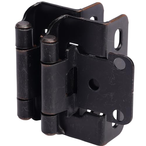 Comparison: Best Wood For Cabinet Face Frames 7 DecoBasics 2 Pack Oil Rubbed Bronze Cabinet Hinges for Cabinet Doors (1 Pairs) – 1/2" Overlay Semi-Wrap Self-Closing Face Frame Hinges for Cupboard & Kitchen Doors w/Quiet Bumpers