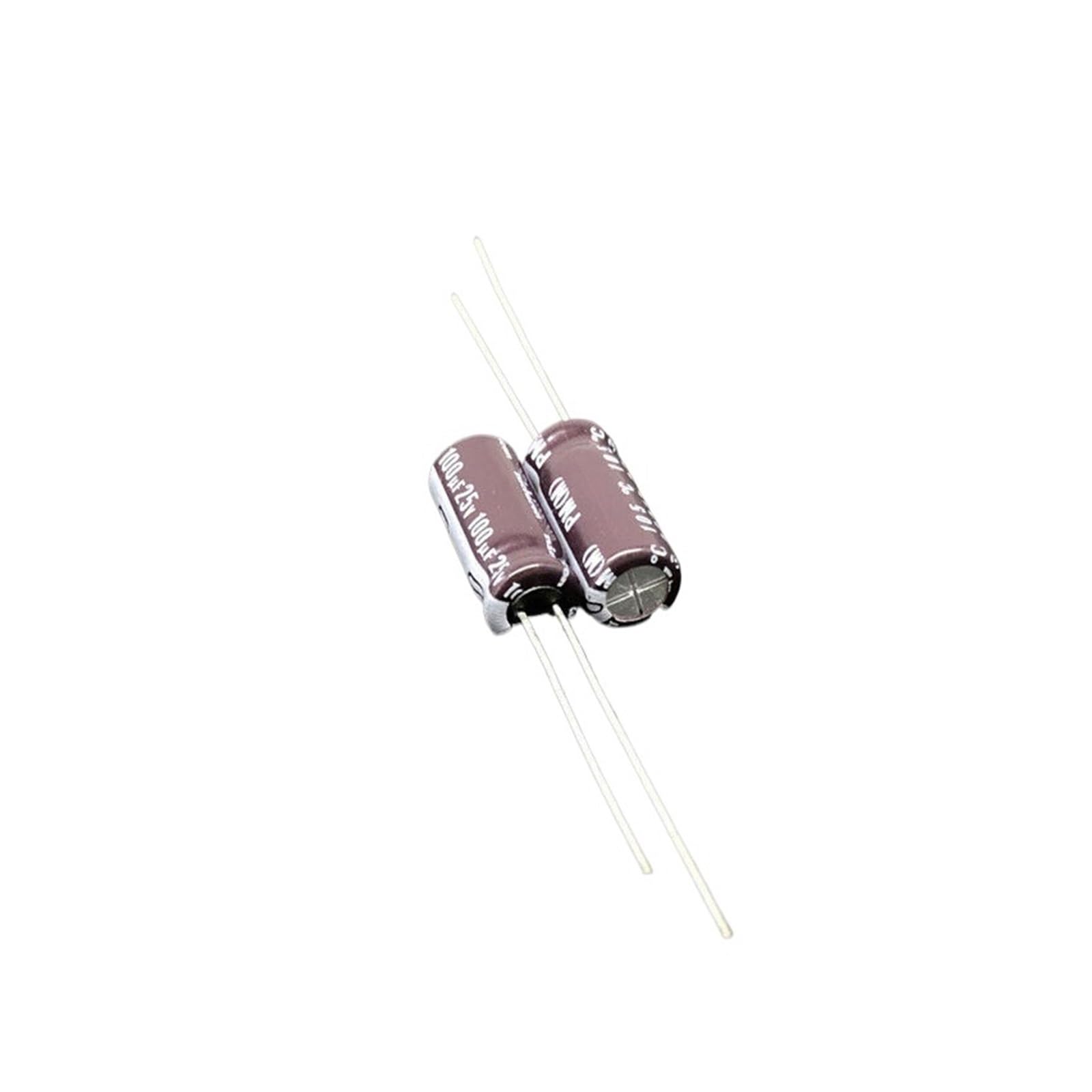 ICXLPMC 50pcs 100uF 25V PM 6.3x15mm 25V100uF Low Impedance Capacitor