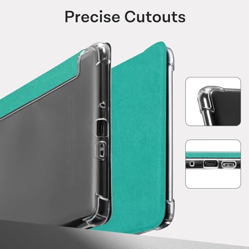 Image of CoBak Case for Kindle Paperwhite 12th Gen 2024 (7 inch) & Kindle Colorsoft Signature Edition (7 inch) - New PU Leather Cover and Clear Soft Silicone Back Cover with Auto Sleep Wake Feature