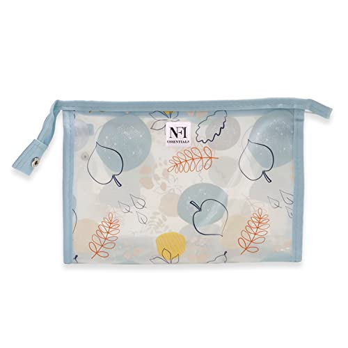 NFI essentials Transparent Makeup Pouch for Women, Cosmetic Pouch, Stylish Pouches for Makeup Accessories & Travel Organiser, Waterproof Toiletry Make up Bag for Girls