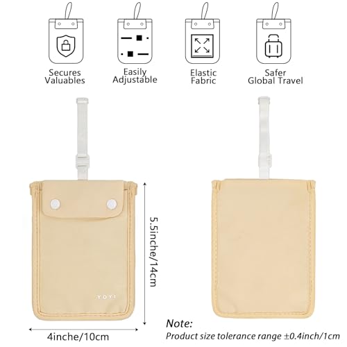 YOYI YOYI RFID Undercover Bra Wallet,Travel Pouch,Secret Pocket - Credit Cards & Money & Valuables with Adjustable,Elastic Strap Suitable for All Bra Sizes Large2