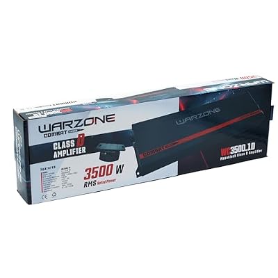 Warzone Series Car Amplifiers - True RMS Power Class D Amps, 1/2/4 Ohm Stable, Multi-Channel and Monoblock Options, Remote Sub Control (3500W / Monoblock)