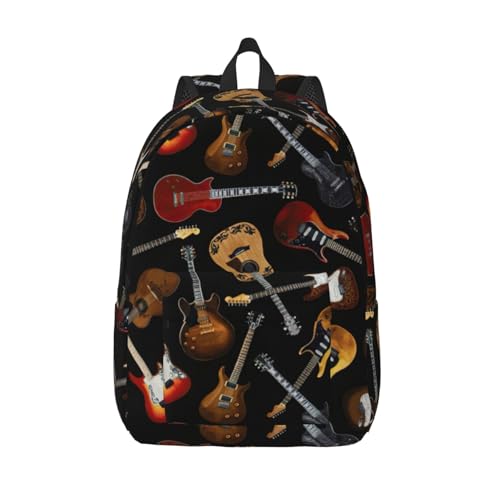 Sac à dos universitaire EdWal ergonomique grand volume avec motif guitares