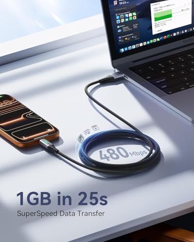 INIU USB C Kabel, [1m + 1m] Typ C 3,1A Handy Ladekabel USB auf USB C Schnellladekabel, Nylon USB-C Aufladekabel Lang für iPhone 17 16 Pro Max Samsung Galaxy S25 S24 Google Pixel 10 9