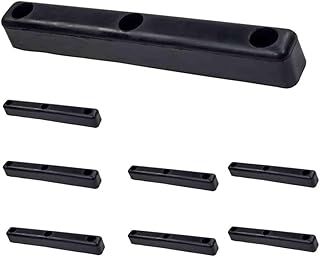 Mytee Products 8 Pack 16"x2"x2" Rectangular Rubber Dock Bumper with 3 Holes - Impact Resistant Molded Rubber Bumper for Semi Truck, Flatbed Trailer, Boat Docks, Marinas & Parking Spots
