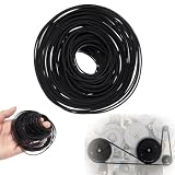 Kanayu 100 Pcs Recorder Rubber Belts 40-135 mm Square Cassette Tape Machine Repair Maintenance Mix Cassette Recorder Belts for DVD CD LD VCR Repeater Drives(1mm Width)