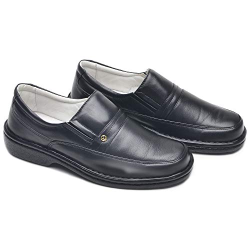 Sapato Social Casual Couro Legitimo Nobre Palmilha Gel Antistress Ortopédico (41)