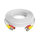 Aprelco 50ft White BNC Video Power Wire Cord Compatible with Samsung Camera Cable SDH-B74041 SDH-B74081