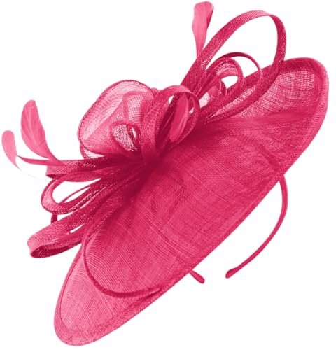 Serre-tête disque boucles et plumes corail Failsworth pour coiffure de mariage femme