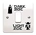 Adesivo Murale Guerre Stellari - Light Side - Dark Side - Decorativo - Interruttore - Divertente - Camera Cameretta - Decalcomania - Idea Regalo Originale