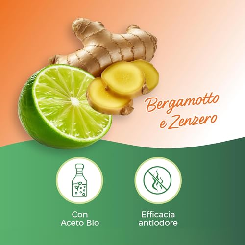 Winni's - Detersivo Piatti e Stoviglie a Mano, Bergamotto e Zenzero, Concentrato, Ipoallergenico, con Sgrassanti Naturali da Biofermentazione, Materie Prime di Origine Vegetale, 900 ml x 8 Confezioni - Immagine 2