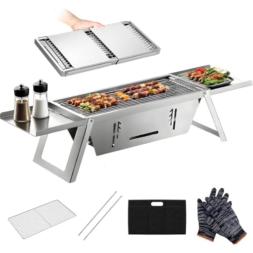 Barbeque Grill Set,Charcoal Barbeque Grill Set Portable,BBQ Grill...
