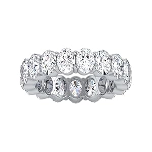 5.09 CTW Oval Cut Diamond Eternity ...