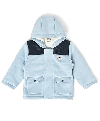 Image of Mi Arcus Purple Baby Puffer Jacket with Stand Collar for Girls Kids Infants Toddlers