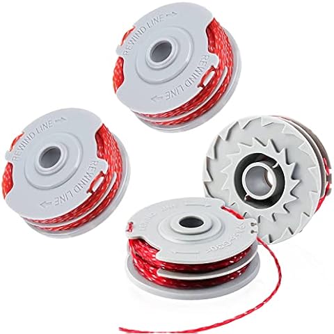 MAOZHOU Strimmer Spool Line,4 PCS Φ1.5mm 11m FLY021 513937190 Standard Double Autofeed Nylon Spools,Strimmer Wire Compatible with Flymo Contour XT/500E/500 XT/Multi Trim/Power Trim/Mini Trim Cover
