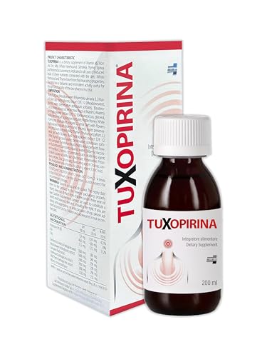 Tuxopirina sciroppo gola fluidificante antinfiammatorio con ferro, zinco e vitamina B6 - effetto balsamico, estratti erboristici per tosse secca o grassa - adatto a ragazzi e adulti - 200ml