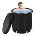 99 gallon cold water bathtub with lid for athletes, suitable for restoring physical strength. Multi layer portable ice bath, suitable for gardens, gyms, and other cold water therapy training