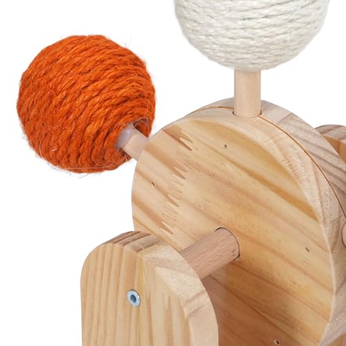 Juguete de bola para gato y rascador de madera para proteger muebles 7