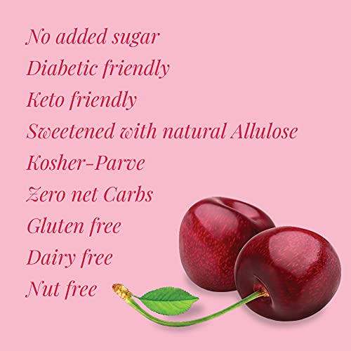 Keystone Pantry Keto Shaved Ice Syrup Cherry 2 Pack 1 Pint Bottles Gluten Free Nut Free Allergen Free Dairy Free No Added Sugar 0 Net Carbs Diabetic Friendly #TOP4
