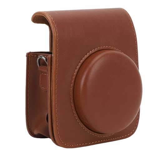 Borsa Protettiva Mini 90 per Fotocamera con Tracolla Design retrò per Comfort Superiore elegante marrone pelle sintetica