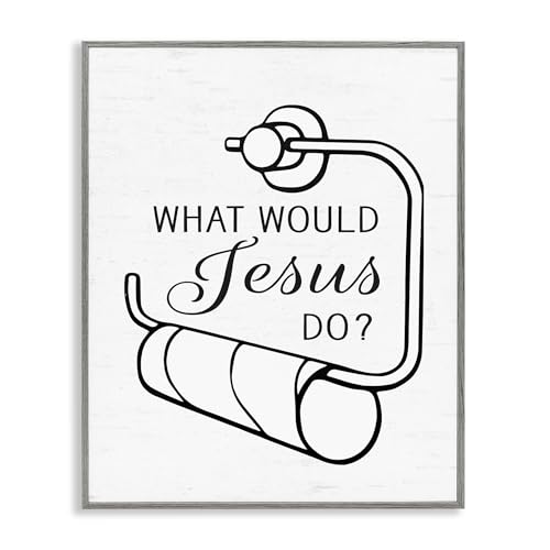 Papier toilette encadré affiche minimaliste What Would Jesus Do pour toilettes