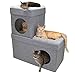 Kitty City Large Stackable Cat Condo, Cat Cube, Cat House, Pop Up Bed, Cat Ottoman