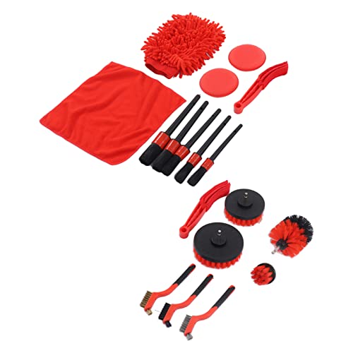 Nettoyage des roues et bouchons de voiture avec kit brosses de détail - 7